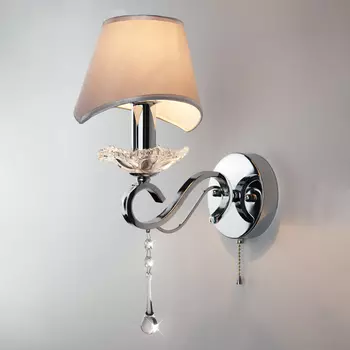 Настенное бра Eurosvet Kelly 10085/1 хром/прозрачный хрусталь Strotski