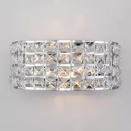 Настенное бра Eurosvet Kira 10115/2 хром/прозрачный хрусталь Strotskis