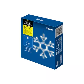 Новогоднее украшение Uniel ULD-H1819-012/STA/3AAA WARM WHITE IP20 SNOW