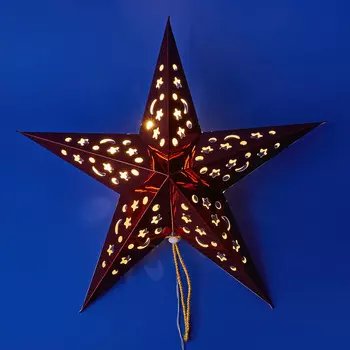 Новогоднее украшение Uniel ULD-H4545-005/STA/2AA WARM WHITE IP20 RED S