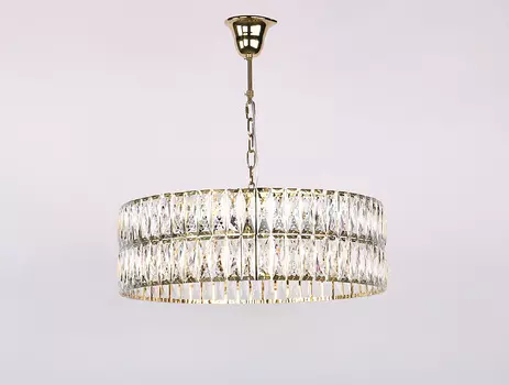 Подвесная хрустальная люстра 10120 Newport 10125+3/C gold