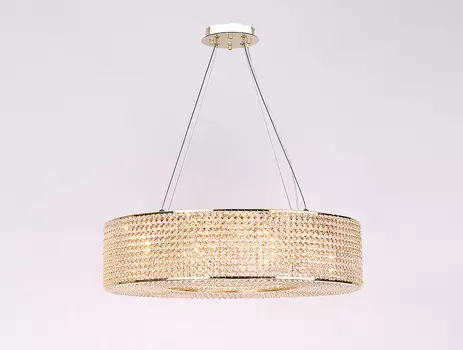 Подвесная хрустальная люстра 10190 Newport 10199+6/C gold