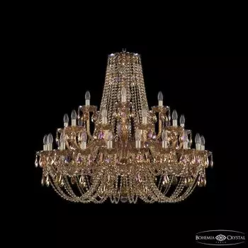 Подвесная хрустальная люстра 1406 Bohemia 1406/20+10+5/400 G M777