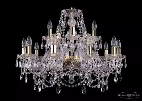 Подвесная хрустальная люстра 1411 Bohemia 1411/10+5/240 G