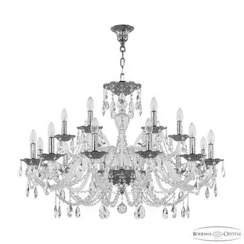 Подвесная хрустальная люстра 1605 Bohemia 1605/12+6/360 Ni