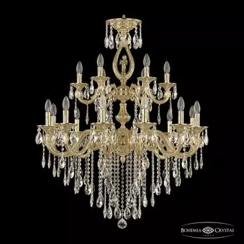 Подвесная хрустальная люстра 7101 Bohemia 71401/12+6/300/2D B G FA4M