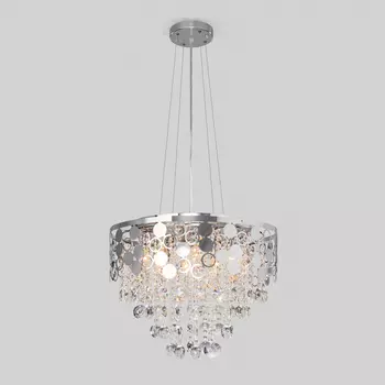 Подвесная хрустальная люстра Lianna Eurosvet 10114/8 хром/прозрачный х