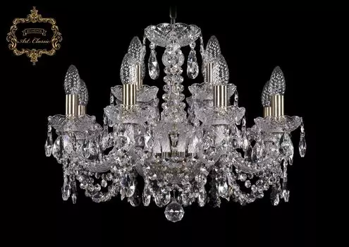 Подвесная хрустальная люстра 11.11 Art Classic 11.11.8+4.195.Br.Sp