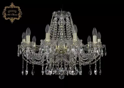 Подвесная хрустальная люстра 11.12 Art Classic 11.12.10.240.Gd.Sp