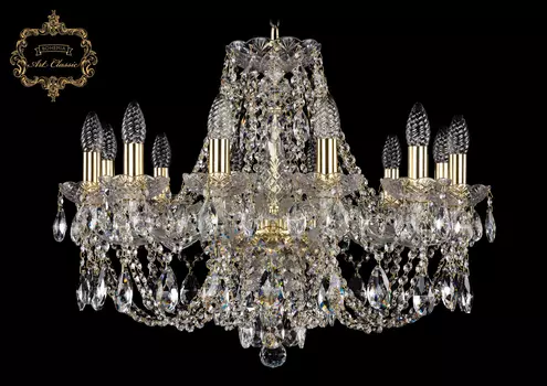 Подвесная хрустальная люстра 11.21 Art Classic 11.21.12.220.Gd.Sp