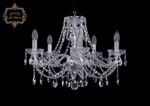 Подвесная хрустальная люстра 11.21 Art Classic 11.21.5.200.Cr.Sp