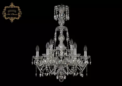 Подвесная хрустальная люстра 11.21 Art Classic 11.21.6+3.200.XL-73.Cr.