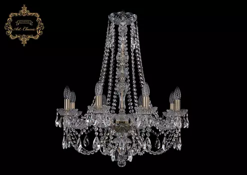 Подвесная хрустальная люстра 11.21 Art Classic 11.21.8.220.h-75.Br.Sp