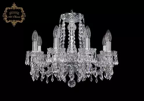 Подвесная хрустальная люстра 11.23 Art Classic 11.23.8.165.Cr.Dr