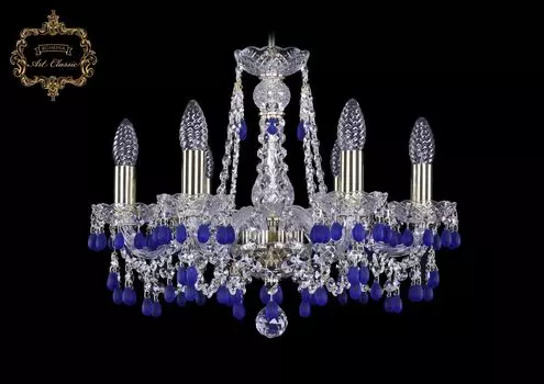 Подвесная хрустальная люстра 11.24 Art Classic 11.24.6.165.Gd.V3001