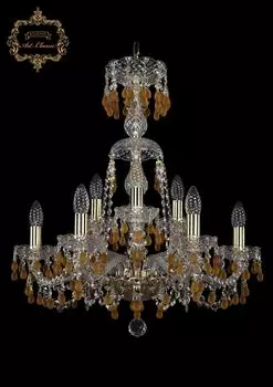 Подвесная хрустальная люстра 11.24 Art Classic 11.24.6+3.200.XL-64.Gd.