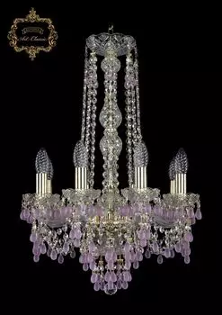 Подвесная хрустальная люстра 11.24 Art Classic 11.24.8.141.h-62.Gd.V70