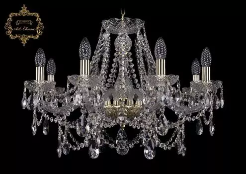 Подвесная хрустальная люстра 11.25 Art Classic 11.25.8.220.Gd.Sp