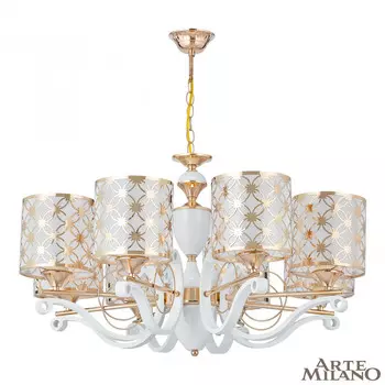 Подвесная люстра Arte Milano Florentia-3097 303097/8 Wh/Gd