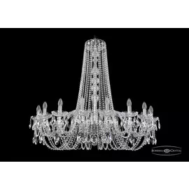 Подвесная хрустальная люстра 1402 Bohemia 1402/18/400/h-105 Ni
