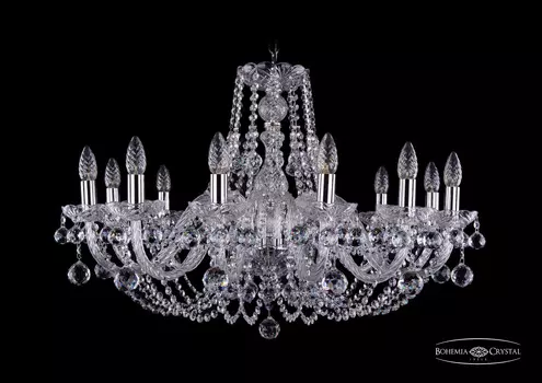 Подвесная хрустальная люстра 1406 Bohemia 1406/12/300 Ni Balls