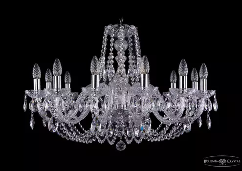 Подвесная хрустальная люстра 1406 Bohemia 1406/12/300 Ni