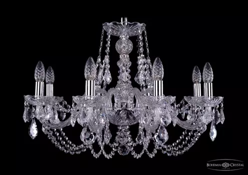 Подвесная хрустальная люстра 1406 Bohemia 1406/8/240 Ni Leafs