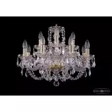 Подвесная хрустальная люстра 1406 Bohemia 1406/8+4/195 G Leafs