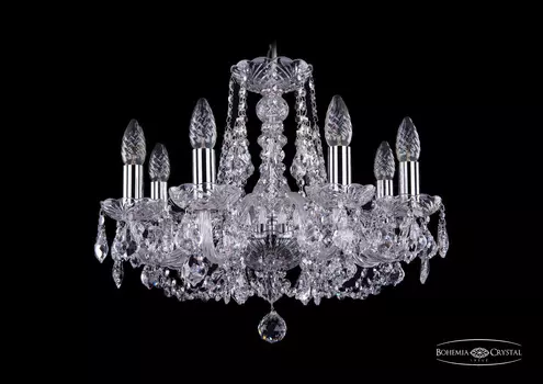 Подвесная хрустальная люстра 1406 Bohemia 1406/8/160 Ni Leafs