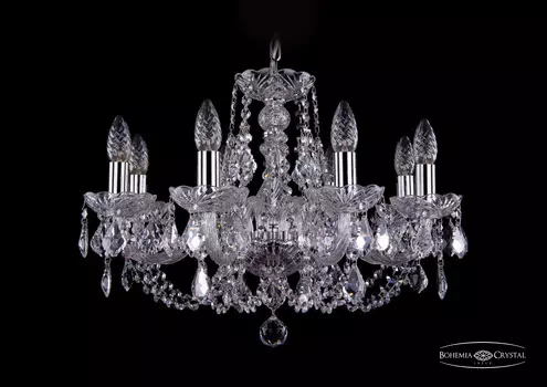 Подвесная хрустальная люстра 1406 Bohemia 1406/8/195 Ni Leafs