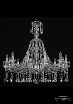 Подвесная хрустальная люстра 1413 Bohemia 1413/12/360/XL-100 Ni