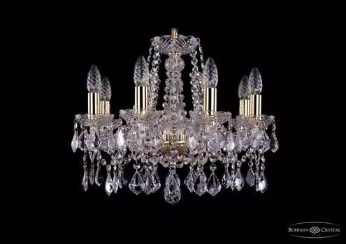 Подвесная хрустальная люстра 1413 Bohemia 1413/8/165 G Leafs