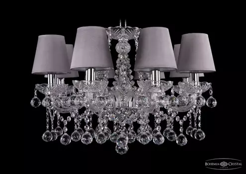 Подвесная хрустальная люстра 1413 Bohemia 1413/8/200 Ni Balls SH24
