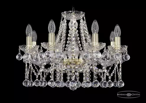 Подвесная хрустальная люстра 1413 Bohemia 1413/8/200 G Balls