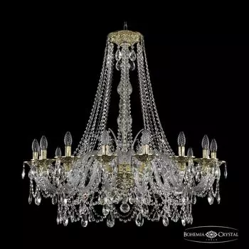 Подвесная хрустальная люстра 1611 Bohemia 16111/16/360/h-100 G