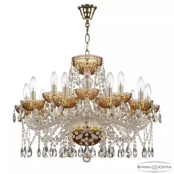 Подвесная люстра Bohemia 5413 5413/10+5/240 G Amber/M-1G