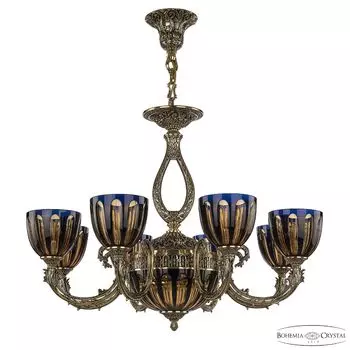 Подвесная люстра Bohemia Florence 71309P/8/210 GB P1 U Amber-Blue/H-1H