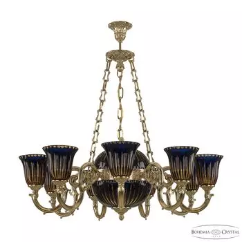 Подвесная люстра Bohemia Verona 72003P/9/210 G P2 U Amber-Blue/H-1K
