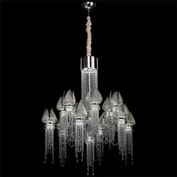 Подвесная люстра Chiaro Лотос в водопаде 625010128