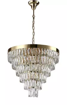 Подвесная люстра Crystal Lux Abigail ABIGAIL SP-PL15 D620 GOLD/TRANSPA