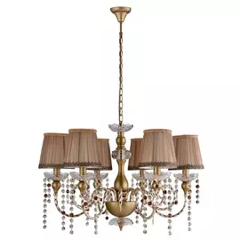 Подвесная люстра Crystal Lux Alegria ALEGRIA SP6 GOLD-BROWN