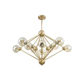 Подвесная люстра Crystal Lux Francisca FRANCISCA SP10 GOLD/COGNAC