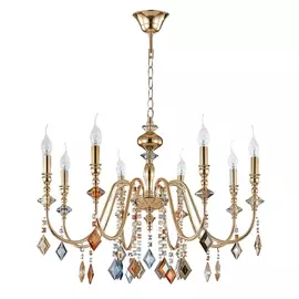 Подвесная люстра Crystal Lux Mercedes MERCEDES SP8 GOLD/COLOR