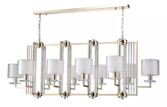 Подвесная люстра Crystal Lux Nicolas NICOLAS SP10 L1300 GOLD/WHITE