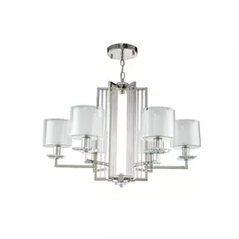 Подвесная люстра Crystal Lux Nicolas NICOLAS SP-PL6 NICKEL/WHITE