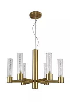 Подвесная люстра Crystal Lux Otono OTONO SP6+1 BRASS/TRANSPARENTE