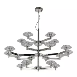Подвесная люстра Crystal Lux Rebeca REBECA SP5+10+5 NICKEL
