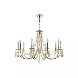 Подвесная люстра Crystal Lux Victoria VICTORIA SP10 GOLD/AMBER