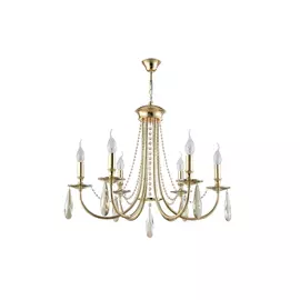 Подвесная люстра Crystal Lux Victoria VICTORIA SP6 GOLD/AMBER