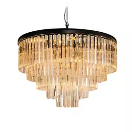 Подвесная люстра Delight Collection 1920s Odeon KR0387P-10A black/ambe